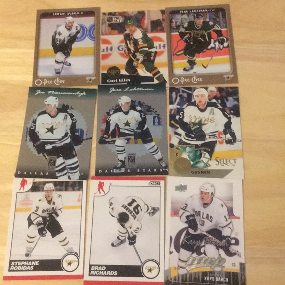 Dallas Stars Collectible NHL Hockey Trading Cards